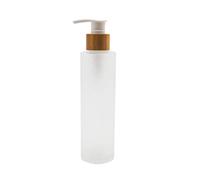 150ml Glass Soap Dispenser Glass Jar Pump Bottle Lotion Soap Bottle Soap Liquid Bottles Dispenser with Wood Pump for Cream Shampoo Toiletries