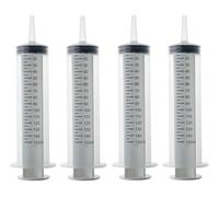 150ml Large Plastic Syringe Catheter Tip - Individually Sealed Big Syringe for Liquid, Paint, Epoxy Resin, Oil, Watering Plants, Jello Shots, Oral Feeding (Pack of 4)