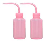 150ml Rinse Bottle for Eyelashes, 2 Pcs Pink Squeeze Bottles with Angled, Eyelash Wash Bottle for Extensions, Perfect for Beauty Salons and Home Use