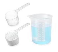 150ml Silicone Laundry Measuring Cup with 2pcs 50ml Measuring Spoons, Reusable Liquid Laundry Detergent Dispenser Mixing Cups with Scale for Bathroom DIY Craft Resin Dormitory Home Hotel