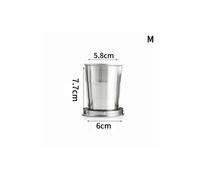 (150ml) Stainless Steel Folding Cup With Keychain Portable Retractable Telescopic Cups Helper For Drinking If You Go Out Or Have A Trip