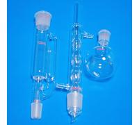 150ml to 1000ml Lab Glass Soxhlet Extractor Kit with Condenser & Flat Bottom Flask - Durable Borosilicate Glass(150ml)