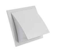 Ø 150mm / 6'' Cowled Duct Cover with Gravity Flap - Ventilation Grille with Rain and Wind Protection - External Air Vent Covers - ABS Plastic White
