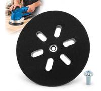 150mm 6-Hole Sander Backing Pad Compatible with Bosch GEX 150/150 AC | Hook-and-Loop Surface, Hard Rubber Construction, Quick Screw-Hole Fitting for General Sanding, Polishing and Edge Work