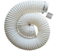 150mm / 6 Inch Air Conditioning Hose Extension Kit - Portable AC Vent Kit, Warm Air Exhaust Duct Hose, 3m Flexible Hose with Reducer, Clip & Tape for Air Con Window Venting