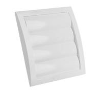 Ø 150mm / 6 inch Gravity Grille - Ducting Air Vent with Round Spigot and Non-Return Gravity Shutters - ABS Plastic White