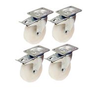 150mm 6" inch nylon castors - heavy duty swivel braked castors set 300kg each -