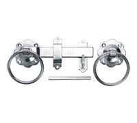150mm 6In No.1136 Plain Ring Gate Latch Set Perrypack - Zinc Plated Garden