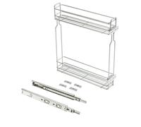 (150mm, Anthracite) Ball Bearing Pull Out Wire Baskets Kitchen Storage for unit 150,200mm 300mm