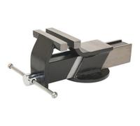 150mm Bench Mountable Steel Fabricated Vice - 150mm Jaw Opening - Built In Anvil