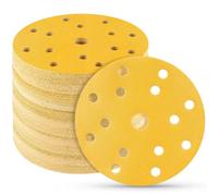 150mm Da Sanding Discs Hook And Loop 15 Hole Abrasive Sandpaper Pads 6 Inch Mixed Grit Pack