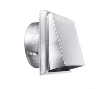 150mm External Wall Vent Cover, 304 Stainless Steel Exhaust Grille for Bathroom Kitchen Office, Adjustable Airflow, Rain Cap Design, 184x184x145mm