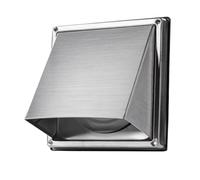 150mm Extractor Fan Vent Cover Cowled External Air Vent Cover Stainless Steel Tumble Dryer Vent