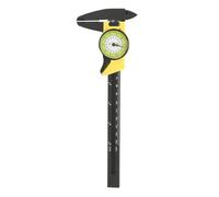 150mm Gadget Caliper Dial Fractional Metric Scales - Plastic with Caliper for Inner/Outer/Depth Reading 0. 1 Mm Measurement Accuracy Yellow Industrial Vernier