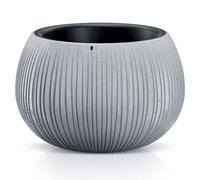 (150mm, Grey) Mini Bowl Plastic Flower Plant Planter Pots Lined