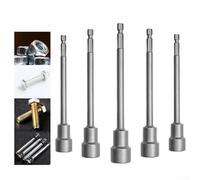 150mm Hexagon Nut Driver Socket Wrench Extension Sleeve with Magnetic Chrome Vanadium Steel for Drill, Pneumatic Screwdriver, and Machine Repairs (18mm)