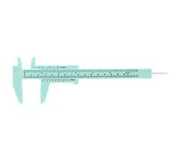 150mm High Accuracy Plastic Double Rule Scale Vernier Caliper Measuring Tool for Jewelry Antique Measurement School Exhibition Gifts Black White Gray Green Blue (Green)