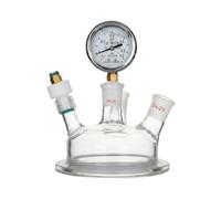 150mm Multi Neck Glass Reactor Lid 24/29 Pressure Gauge-#3