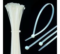 150mm Natural Cable Ties - Pack of 100, 6" Small Zip Ties/Tie Wraps, Nylon, 3.6mm Wide, 18kg Tensile Strength, Self-Locking - Just Cable Ties