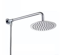 150mm Rain Shower Head Ultra-Thin Stainless Steel 400mm Adjustable Arm 0.5m Flexible Hose Modern Chrome Finish Perfect for Luxury Bathrooms (SKU)