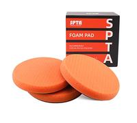 150mm T40 Orange Medium-Cut Foam Polishing Pads, SPTA 3Pcs 6.5 Inch Face for 6 Inch 150mm Backing Plate Compound Buffing Sponge Pads for Car Buffer Polisher Compounding, Polishing and Waxing