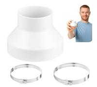 150mm to 100mm Round Ducting Reducer, 91-114mm,141-165mm Stainless Hose Clips, Joint Duct Pipe Connector Adaptor for Connect Round Duct Pipe or Extractor Fans Reducer