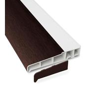 150mm uPVC Window & Door Sill (with End Caps) - Rosewood/White, 2m