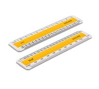 150mm Verulam engineers flat oval scale ruler. No.46 scales: side 1 - 1:2.5, 1:25 & 1:33 1/3 side 2 - 1:75, 1:150 & 1:125, 1:250.