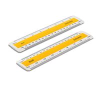 150mm Verulam Ordnance Flat Oval Scale Ruler. No.43 Scales: Side 1-1:500 & 1:1250 Side 2-1:2500 & 1:10 560 (6″ = 1 Mile)