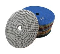 150mm Wet 6" 7-Step Polishing Pads Flexible Sanding Tools Discs Buff for Grinder(Mixed Grit)