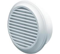Blauberg DECOR 150-MB WHITE Round Plastic Vented Fixed Blade Air Ventilation Louvred Wall Soffit Cover Grille 6" 150mm