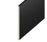 150mm Wide x 2m Long Windows4You Black Ash uPVC Flat Board - Woodgrain Multi-Purpose Soffit, Infill & Trim Board - Low-Maintenance PVC - 1 Pack