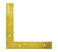 150mm x 150mm x 25mm Corner L Shape Plate, Flat Angle Bracket Plates Connector 2.5mm Thick Yellow Zinc Plated Steel NA1 (Pack of 10) K11ABC