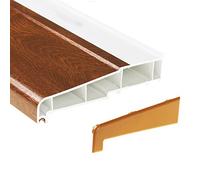 150mm x 1m Golden Oak UPVC Plastic External Window Sill (with End Caps)