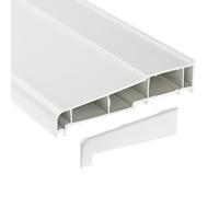 150mm x 1m White UPVC Plastic External Window Sill with 2 End Caps