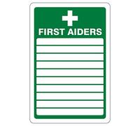150mmx200mm First Aiders Sign Rigid Plastic