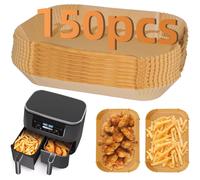 150PC Air Fryer Liners Ninja Air Fryer Paper Liners Disposable Ninja Dual Air Fryer Accessories for Ninja AF300UK AF400UK Salter Tower and Other