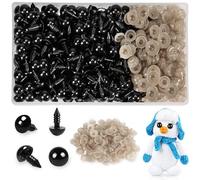 150PCS 10mm Safety Eyes for Crochet, Safety Eyes with Washers for Amigurumi Crafts Stuffed Animals Crochet Doll Making