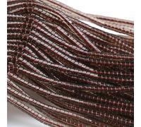 150pcs 2x4mm Natural Smoky Quartz Crystal Flat Round Beads for Bracelet Earring Jewelry Making