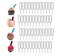150PCS 4ml Mini Squeeze Cupcakes Pipettes Clear Plastic Transfer Liquid Dropper Pipettes for Strawberries. Cupcakes, Ice Cream and Chocolate, Kitchen Party Supplies