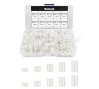 150pcs ABS Round Spacer Assortment Kit White Insulation Spacer for M3,M4 Screws Nylon Column Standoff Support Spacer with Plastic Box（White）