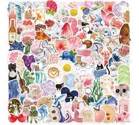 150PCS Aesthetic Clean Girl Stickers, Vinyl Waterproof Coloured Stickers for Laptop Water Bottle Journal Computer Phone Skateboard Scrapbooking