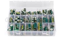 150Pcs Aluminum Electrolytic Capacitor Kit 24Values 6.3V-450V Capacitors Assortment Kit 680UF 1000UF 2200UF 3300UF 4700UF ZDVHOMCB
