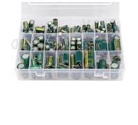 150Pcs Aluminum Electrolytic Capacitor Kit 24Values 6.3V-450V Capacitors Assortment Kit 680UF 1000UF 2200UF 3300UF 4700UF CZAOINCU