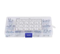 150pcs Blue White Vertical PCB Trimmer Potentiometer Kit, 100Ω-1MΩ Variable Resistors, 3 - Terminal Precision Trimming Potentiometer for TV, DVD, MP3, DIY Electronics Projects and