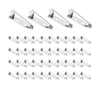 150pcs Brooch Pins Brooch Backs Silver Bar Pins Secure Back Clasp with Back Bar Fastener with Secure Back Clasp for Jewelry Making DIY Crafts Corsages Name Tags and Boutineers 2.5cm