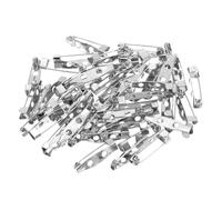 150PCS Brooch Pins,Secure back clasp with Back Bar Fastener,Silver Badge Pin Backs,Brooch Pins Clasp Silver Safety Pins for Badges Corsages Boutineer Name Tags Jewelry Making DIY Crafts(25mm)