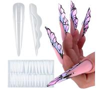150pcs Butterfly Theme Nails Molds with Multiple Sizes Ballet and Chinese Styles Artifical for Nails Artists and Salon Butterfly Mold