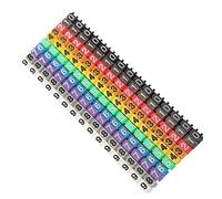 150Pcs Cable Marker Set, 0~9 Digital Number Tube Wire Number Label Tube, Colorful Cable Markers Cable Label with Clip-On Design for Electrical Cord Management fix Cables (0.75~1.5mm²)