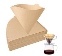 150Pcs Coffee Filter Papers Size 02, Unbleached Cone Filters for Pour Over Brewer, Compatible with Size 02 Drippers, Drip Systems for 1-4 Cups, Natural Wood Pulp (3 Pack)